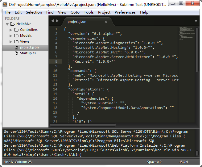 sublime3-build-aspnet5